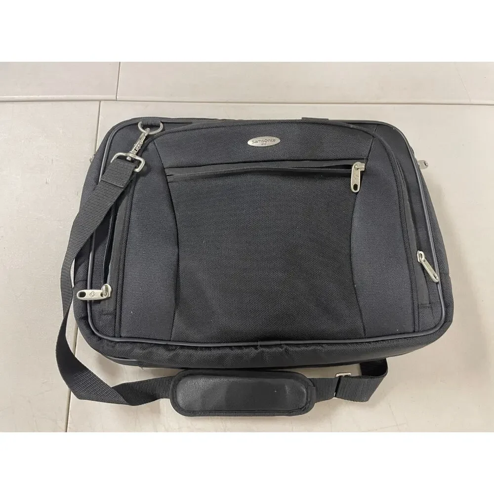 Samsonite Expandable Laptop/Messenger Bag Shoulder Strap Canvas Black